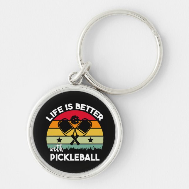 Life is Better with Pickleball Key Ring (Front)