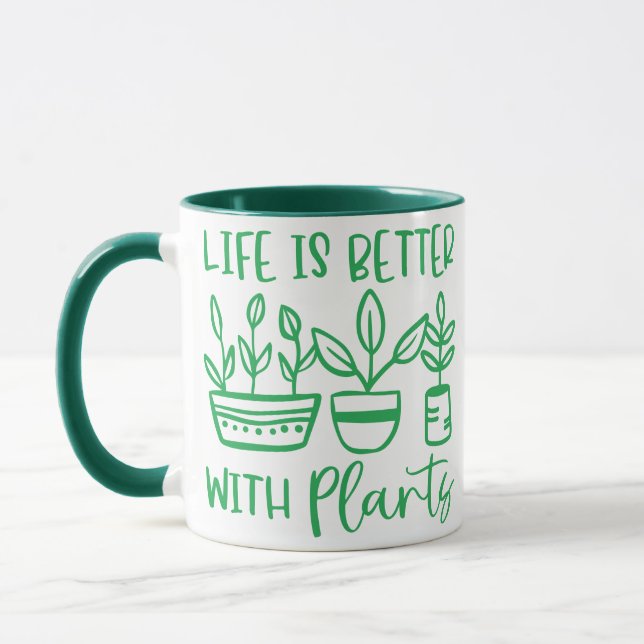 LIFE IS BETTER WITH PLANTS MUG (Left)