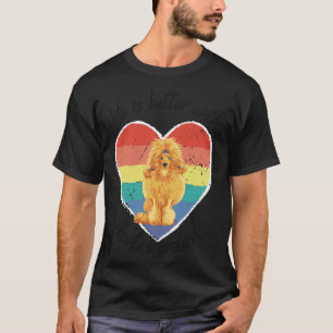 Life is better with poodles around Fitted Scoop T-Shirt
