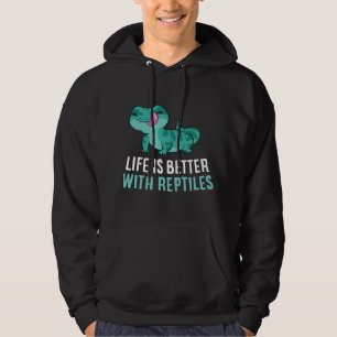 Life Is Better With Reptiles Bearded Dragon Lizard Hoodie