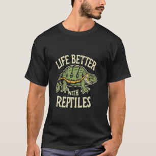 Life Is Better With Reptiles Leopard Gecko Lovers T-Shirt