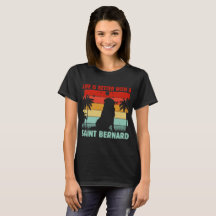 Life Is Better with Saint Bernard Retro Sunset Dog