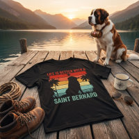 Life Is Better with Saint Bernard Retro Sunset Dog
