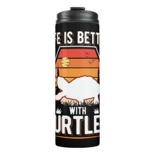 Life Is Better With Turtles Mini Turtle  Thermal Tumbler