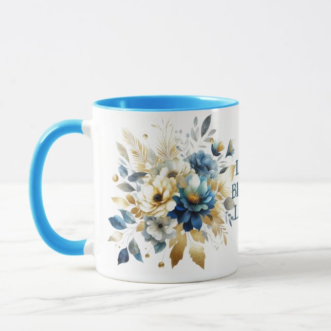 Life is Bloomin Lovely Add Your Own Quote Mug (Left)