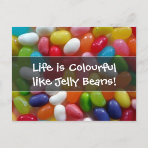 Life is colourful like Jelly Beans Postcard