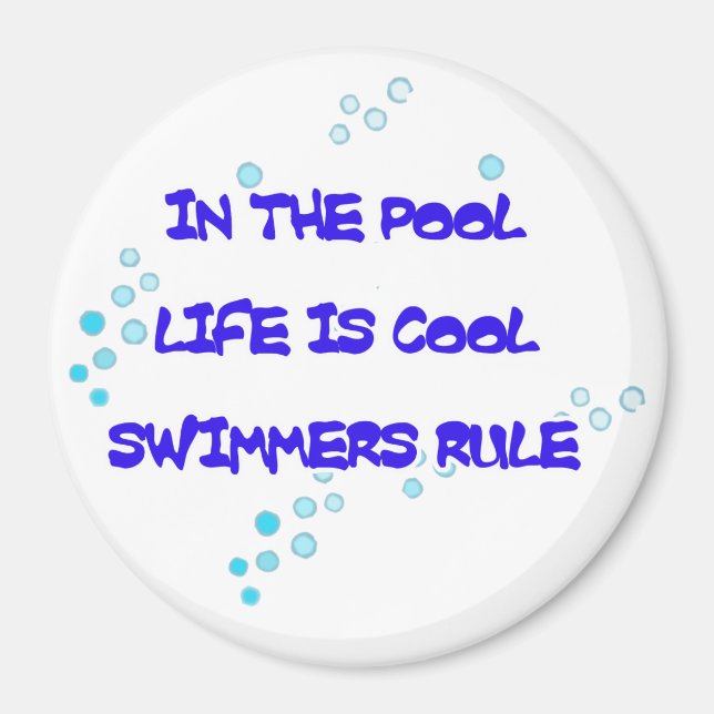 Life is Cool Round Magnet (Front)