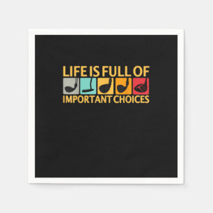 Life Is Full Of Important Choices Golf Player Gift Napkin