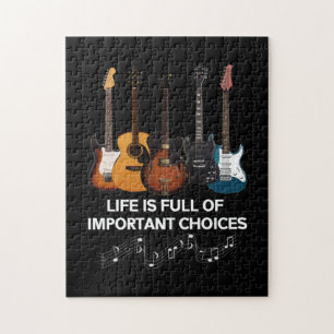 Life Is Full Of Important Choices Guitar Lover Jigsaw Puzzle