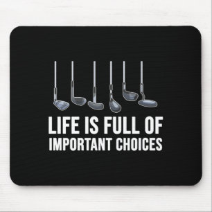 Life Is Full Of Imrtant Choices Golf Christmas Mouse Pad