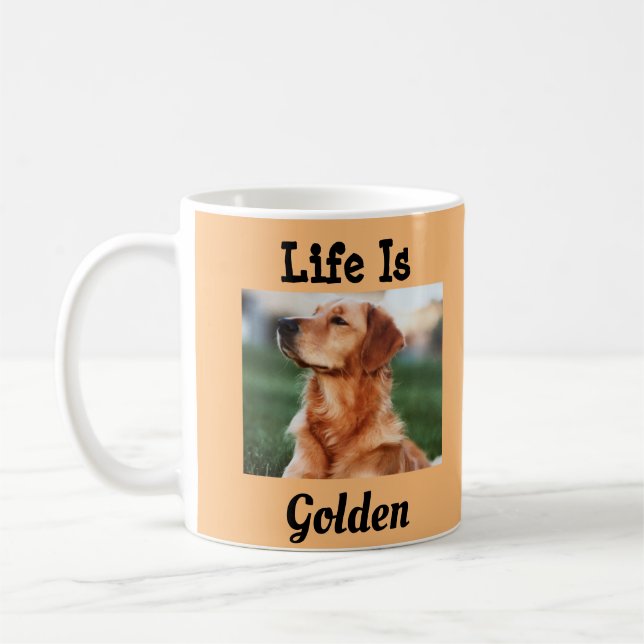 Life Is Golden Champion Golden Retriever Coffee Mug (Left)
