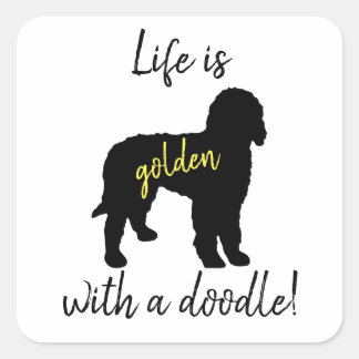 Life Is Golden With A Doodle Stickers