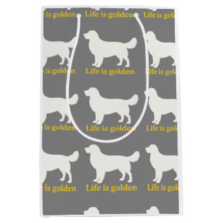Life is golden with a retriever medium gift bag