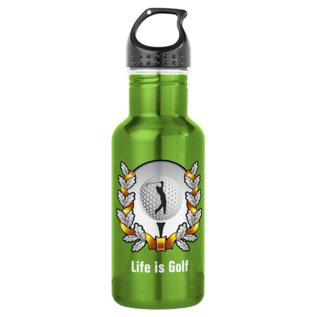 Life is Golf Golfer Ball Tee 532 Ml Water Bottle (Front)