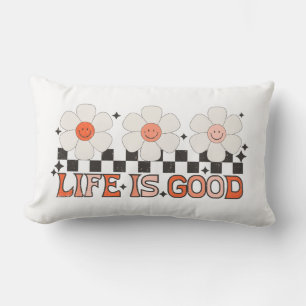 Life is Good Daisies Lumbar Cushion