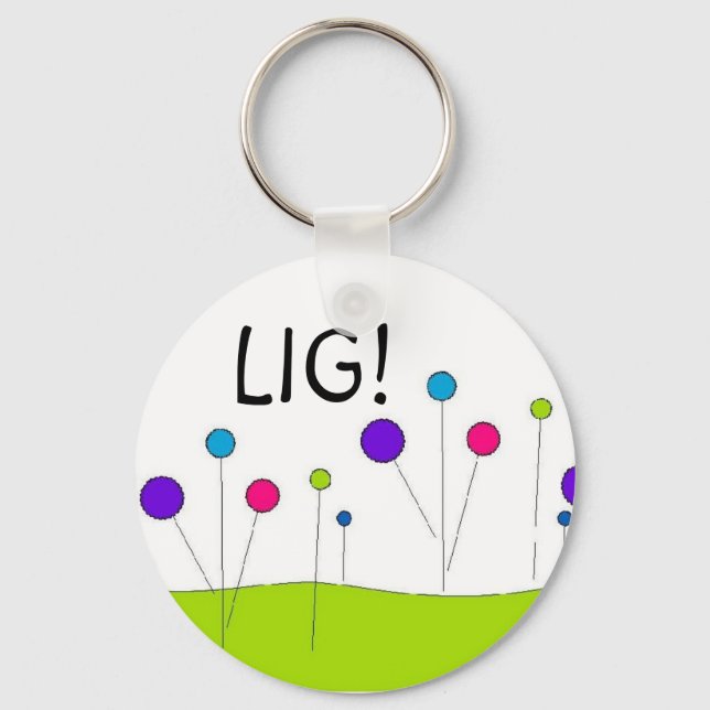 "LIFE IS GOOD"!-keyychain Key Ring (Front)