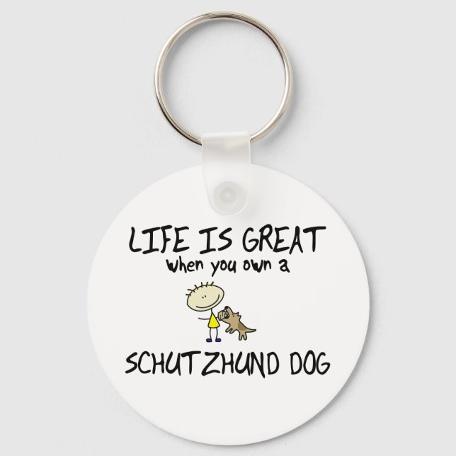 Life is Great Schutzhund Keychain (Front)