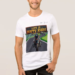 Life is Happy Rides Biker Tee
