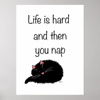 Life is Hard and Then You Nap Poster