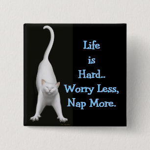 Life is Hard Cat Pin