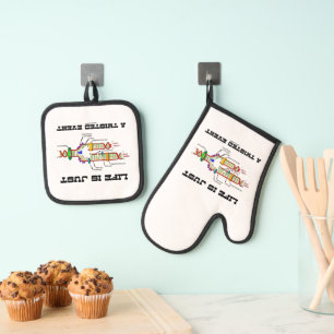 Life Is Just A Twisted Event DNA Replication Humou Oven Mitt & Pot Holder Set