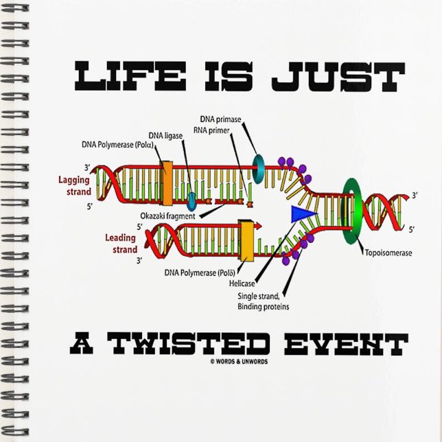 Life Is Just A Twisted Event DNA Replication Humou Planner (Planner featuring DNA replication for anyone who believes that life is just a twisted event)