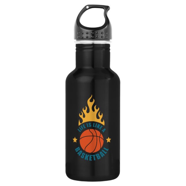 Life Is Like A Basketball         532 Ml Water Bottle (Front)