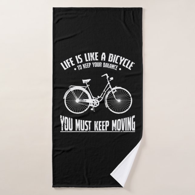 Life is like a Bicycle Bath Towel (Bath Towel)