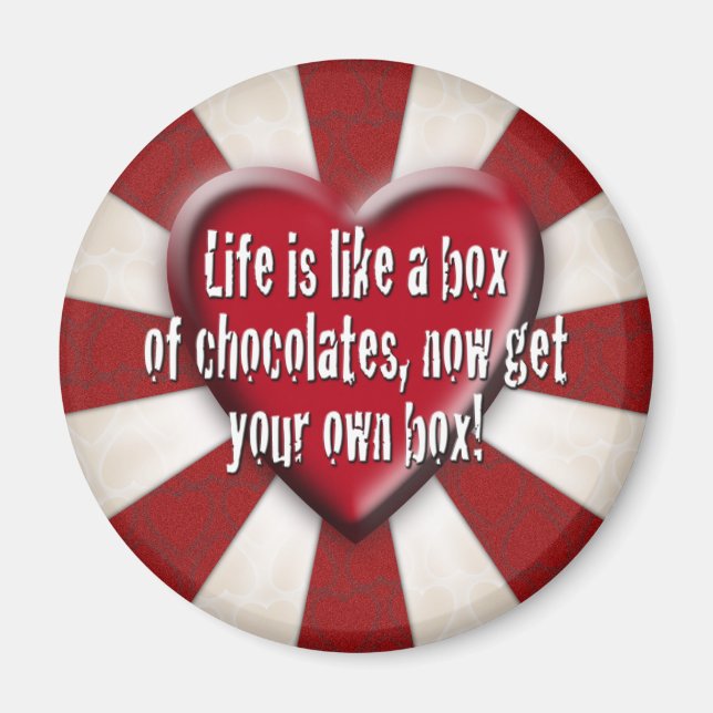 Life is like a box of chocolates magnet (Front)