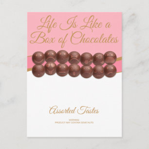 Life Is Like a Box of Chocolates Postcard