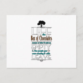 Life is Like a Box of Chocolates Quote Print Postcard