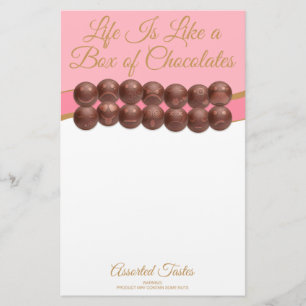Life Is Like a Box of Chocolates Stationery