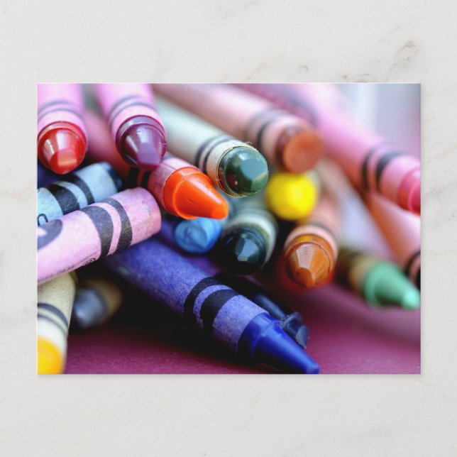 Life is like a box of crayons postcard (Front)