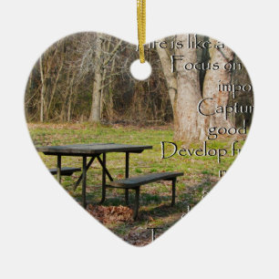 life is like a camera ceramic tree decoration