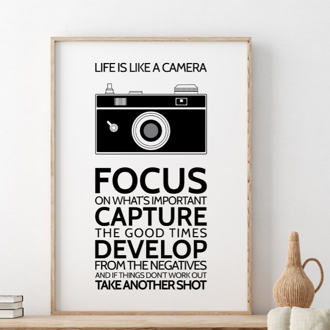 Life Is Like A Camera, Inspirational Quote Poster (Creator Uploaded)