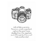 Life is like a camera quote poster