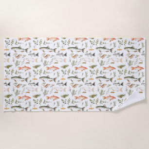 Life Is Like A Game, But Fishing Is Serious Beach Towel