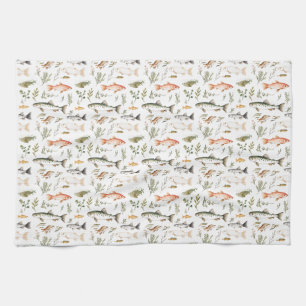 Life Is Like A Game, But Fishing Is Serious Tea Towel