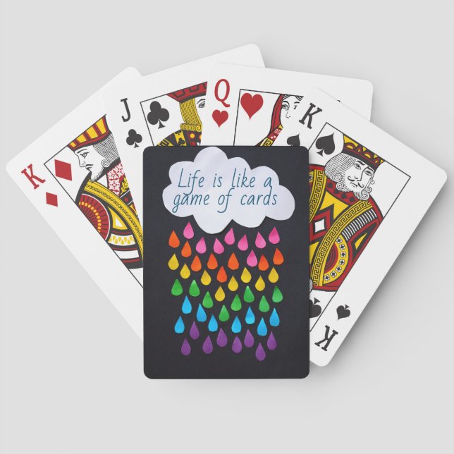 Life is like a game of cards funny quote  (Back)