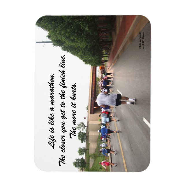 Life is like a marathon magnet (Vertical)