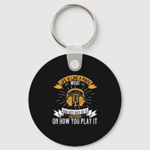 Life Is Like A Piano Key Ring