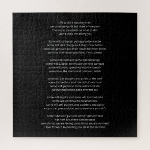 Life is like a Runaway Train  Jigsaw Puzzle