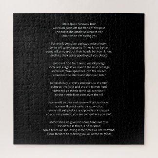 Life is like a Runaway Train  Jigsaw Puzzle