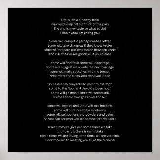 Life is like a Runaway Train  Poster