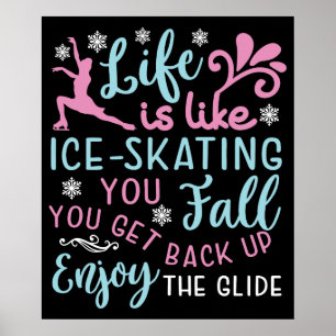 Life Is like Ice Skating Poster