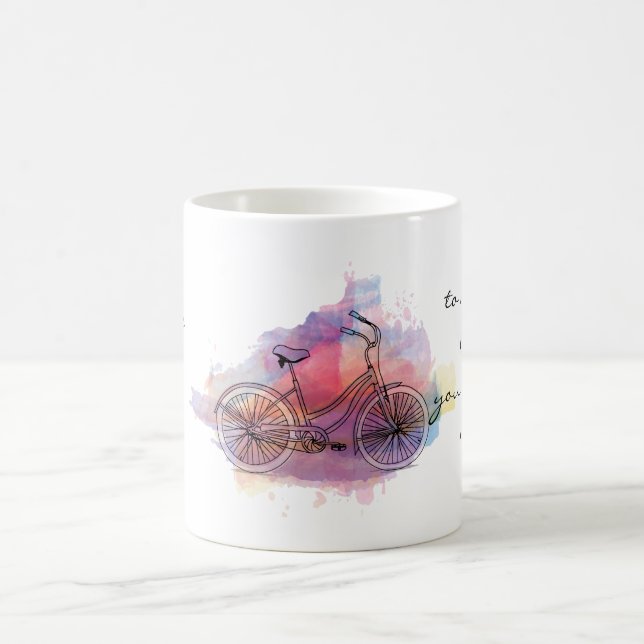 Life Is Like Riding A Bicycle Coffee Mug (Center)