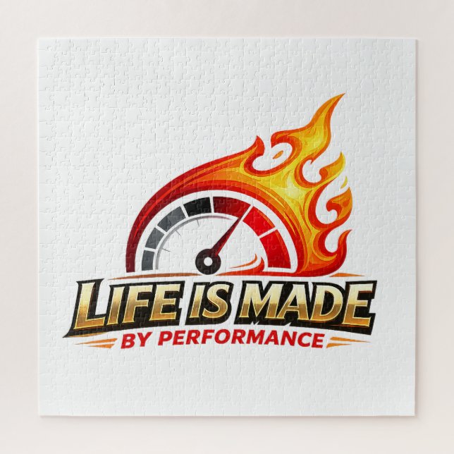 Life Is Made By Performance Flame Speedometer  Jigsaw Puzzle (Vertical)