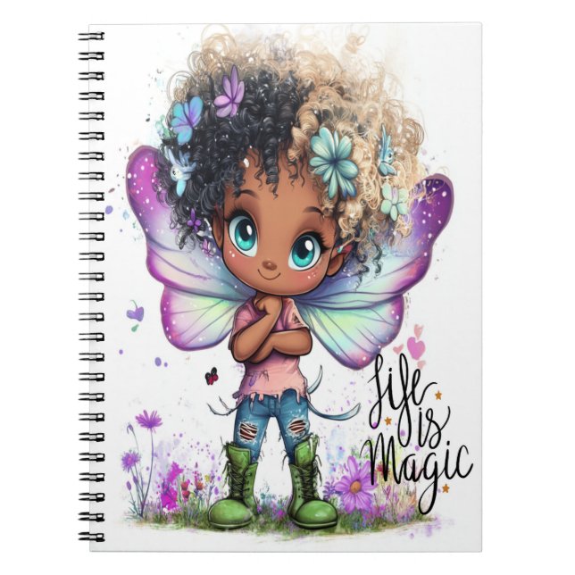 Life Is Magic Fairy Spiral Notebook (Front)