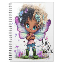 Life Is Magic Fairy Spiral Notebook