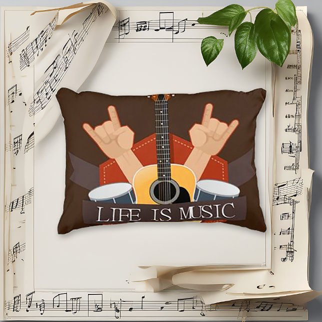 Life Is Music Decorative Cushion (Creator Uploaded)